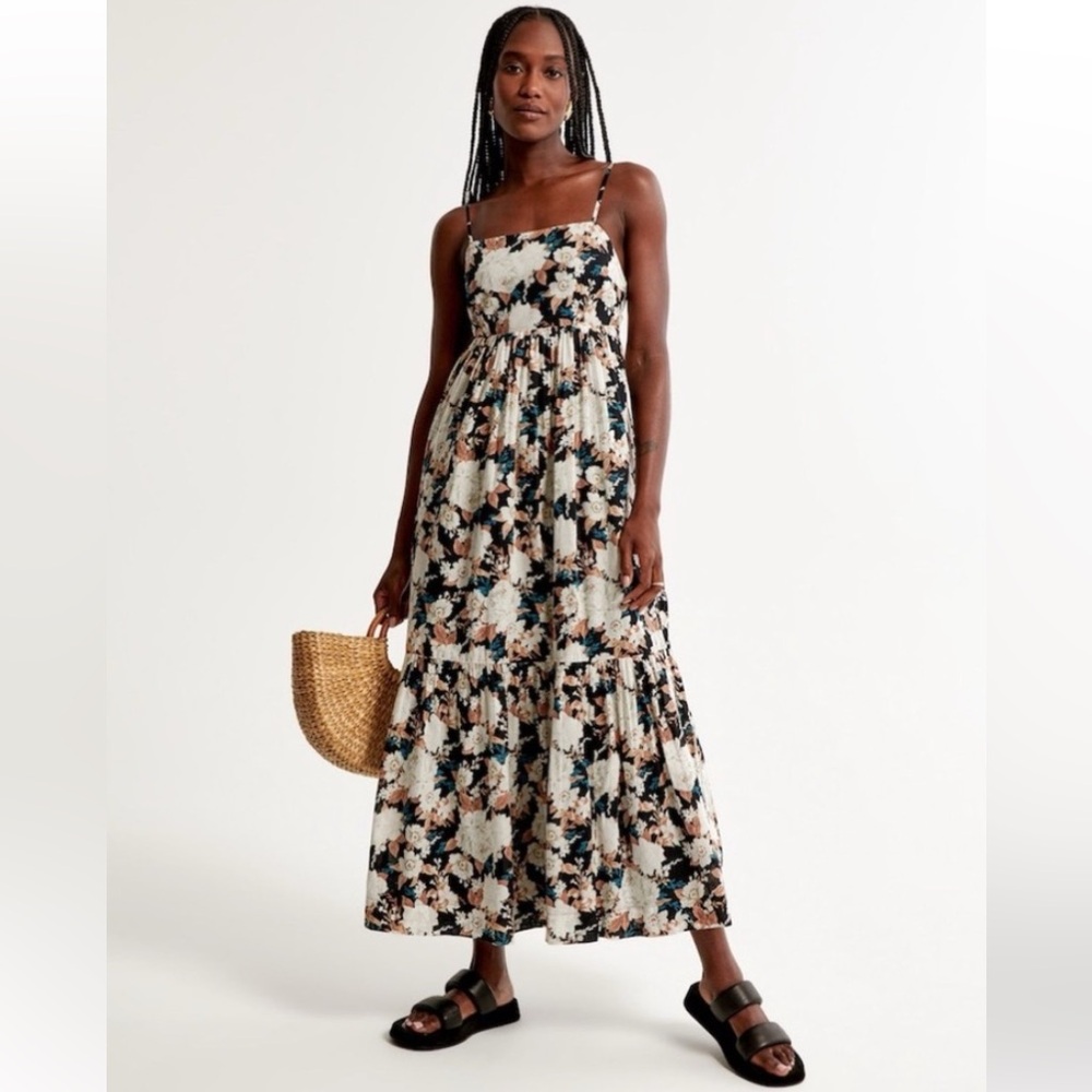 NWT Abercrombie & Fitch Maxi Low Back Floral